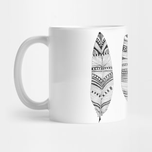 Trio of Feathers grey Mug